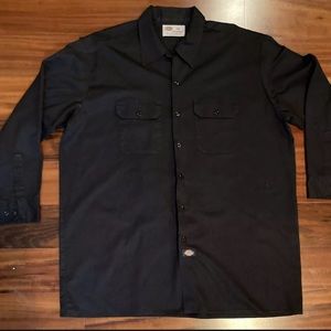 Dickies Black Long Sleeve Work Shirt